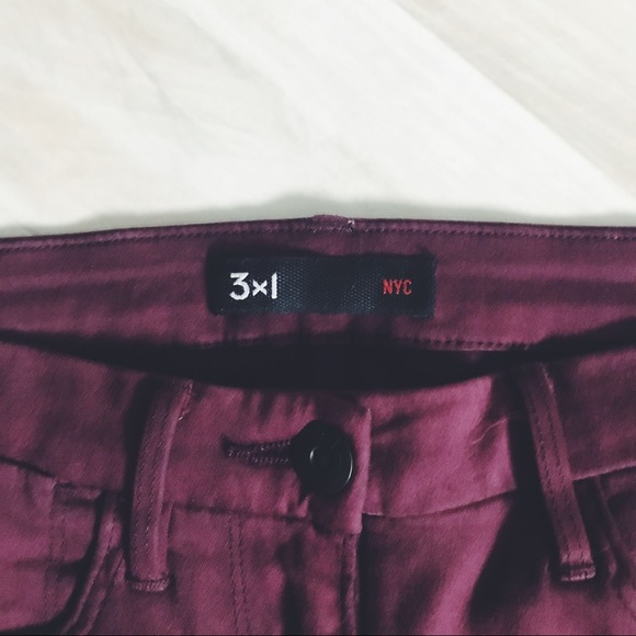 3x1 NYC Channel Seam Skinny Pants in Rum Raisin - Picture 7 of 8